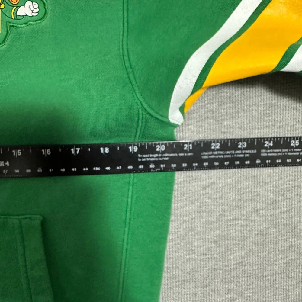 Nike Oregon Ducks Hoodie Pullover Puffy Logo Sweatshirt Green Yellow Mens Small